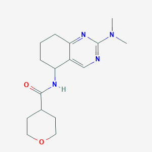 molecular formula C16H24N4O2 B6033633 N-[2-(dimethylamino)-5,6,7,8-tetrahydro-5-quinazolinyl]tetrahydro-2H-pyran-4-carboxamide 