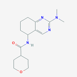 molecular formula C16H24N4O2 B6033633 N-[2-(dimethylamino)-5,6,7,8-tetrahydroquinazolin-5-yl]oxane-4-carboxamide 