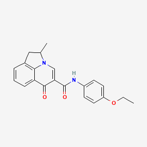 molecular formula C21H20N2O3 B6033639 N-(4-ethoxyphenyl)-2-methyl-6-oxo-1,2-dihydro-6H-pyrrolo[3,2,1-ij]quinoline-5-carboxamide 