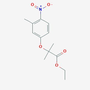 molecular formula C13H17NO5 B6033641 ethyl 2-methyl-2-(3-methyl-4-nitrophenoxy)propanoate 