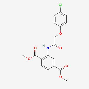 molecular formula C18H16ClNO6 B6033669 dimethyl 2-{[(4-chlorophenoxy)acetyl]amino}terephthalate 
