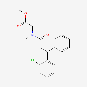 molecular formula C19H20ClNO3 B6033682 methyl N-[3-(2-chlorophenyl)-3-phenylpropanoyl]-N-methylglycinate 