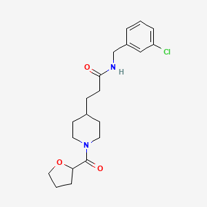 N-(3-chlorobenzyl)-3-[1-(tetrahydro-2-furanylcarbonyl)-4-piperidinyl]propanamide