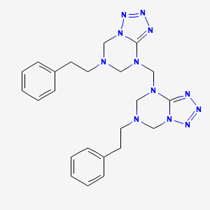 molecular formula C23H28N12 B6033704 4,4'-methylenebis[6-(2-phenylethyl)-4,5,6,7-tetrahydrotetrazolo[1,5-a][1,3,5]triazine] 