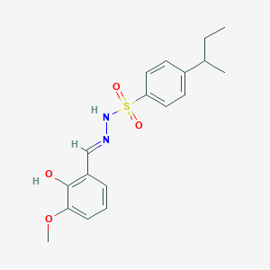 4-sec-butyl-N'-(2-hydroxy-3-methoxybenzylidene)benzenesulfonohydrazide