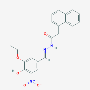 molecular formula C21H19N3O5 B6033761 N'-(3-ethoxy-4-hydroxy-5-nitrobenzylidene)-2-(1-naphthyl)acetohydrazide 