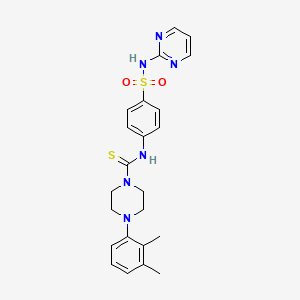 molecular formula C23H26N6O2S2 B6033769 4-(2,3-dimethylphenyl)-N-{4-[(2-pyrimidinylamino)sulfonyl]phenyl}-1-piperazinecarbothioamide 