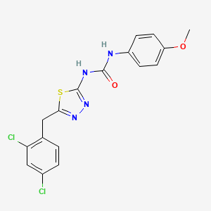 molecular formula C17H14Cl2N4O2S B6033789 N-[5-(2,4-dichlorobenzyl)-1,3,4-thiadiazol-2-yl]-N'-(4-methoxyphenyl)urea 