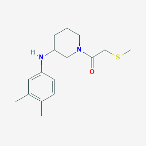 N-(3,4-dimethylphenyl)-1-[(methylthio)acetyl]-3-piperidinamine
