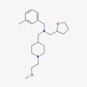 molecular formula C22H36N2O2 B6033806 1-[1-(2-methoxyethyl)-4-piperidinyl]-N-(3-methylbenzyl)-N-(tetrahydro-2-furanylmethyl)methanamine 