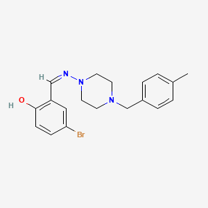 molecular formula C19H22BrN3O B6033816 4-bromo-2-({[4-(4-methylbenzyl)-1-piperazinyl]imino}methyl)phenol 