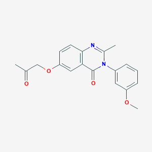 molecular formula C19H18N2O4 B6033826 3-(3-methoxyphenyl)-2-methyl-6-(2-oxopropoxy)-4(3H)-quinazolinone 