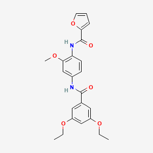 molecular formula C23H24N2O6 B6033834 N-{4-[(3,5-diethoxybenzoyl)amino]-2-methoxyphenyl}-2-furamide 