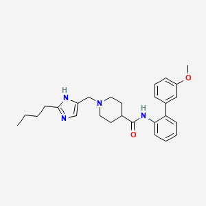 molecular formula C27H34N4O2 B6033845 1-[(2-butyl-1H-imidazol-4-yl)methyl]-N-(3'-methoxy-2-biphenylyl)-4-piperidinecarboxamide 