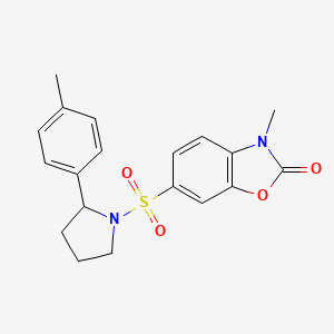 molecular formula C19H20N2O4S B6033854 3-methyl-6-{[2-(4-methylphenyl)-1-pyrrolidinyl]sulfonyl}-1,3-benzoxazol-2(3H)-one 