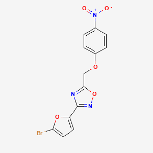 3-(5-bromo-2-furyl)-5-[(4-nitrophenoxy)methyl]-1,2,4-oxadiazole