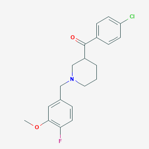 molecular formula C20H21ClFNO2 B6033863 (4-chlorophenyl)[1-(4-fluoro-3-methoxybenzyl)-3-piperidinyl]methanone 