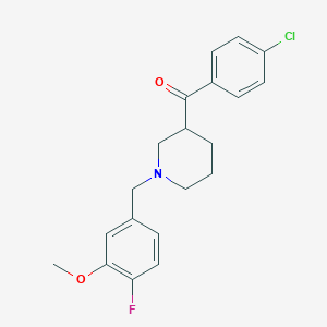 (4-chlorophenyl)[1-(4-fluoro-3-methoxybenzyl)-3-piperidinyl]methanone