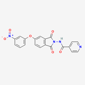 molecular formula C20H12N4O6 B6033873 N-[5-(3-nitrophenoxy)-1,3-dioxo-1,3-dihydro-2H-isoindol-2-yl]isonicotinamide 