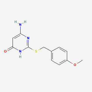 molecular formula C12H13N3O2S B6033878 6-amino-2-[(4-methoxybenzyl)thio]-4(1H)-pyrimidinone 