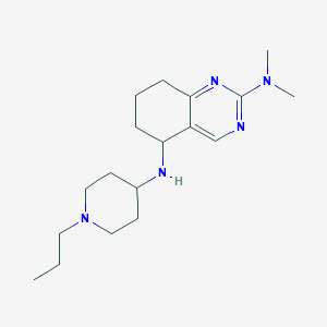 molecular formula C18H31N5 B6033886 N~2~,N~2~-dimethyl-N~5~-(1-propyl-4-piperidinyl)-5,6,7,8-tetrahydro-2,5-quinazolinediamine 
