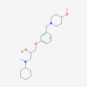 molecular formula C23H38N2O3 B6033891 1-[cyclohexyl(methyl)amino]-3-{3-[(4-methoxy-1-piperidinyl)methyl]phenoxy}-2-propanol 