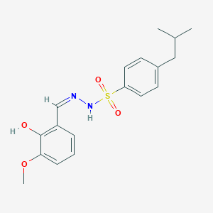 molecular formula C18H22N2O4S B6033902 N'-(2-hydroxy-3-methoxybenzylidene)-4-isobutylbenzenesulfonohydrazide 