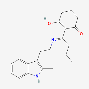 molecular formula C21H26N2O2 B6033912 2-(1-{[2-(2-methyl-1H-indol-3-yl)ethyl]amino}butylidene)cyclohexane-1,3-dione 