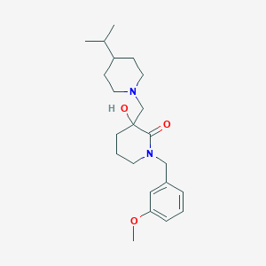molecular formula C22H34N2O3 B6033939 3-hydroxy-3-[(4-isopropyl-1-piperidinyl)methyl]-1-(3-methoxybenzyl)-2-piperidinone 