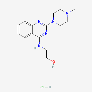 molecular formula C15H22ClN5O B6033950 2-{[2-(4-methyl-1-piperazinyl)-4-quinazolinyl]amino}ethanol hydrochloride 