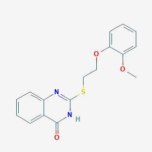 molecular formula C17H16N2O3S B6033956 2-{[2-(2-methoxyphenoxy)ethyl]thio}-4(3H)-quinazolinone CAS No. 5492-41-1