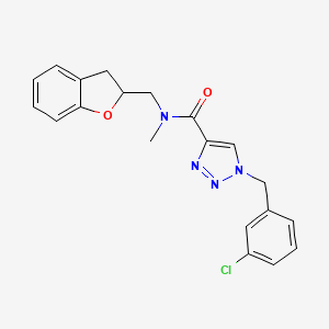 molecular formula C20H19ClN4O2 B6033962 1-(3-chlorobenzyl)-N-(2,3-dihydro-1-benzofuran-2-ylmethyl)-N-methyl-1H-1,2,3-triazole-4-carboxamide 