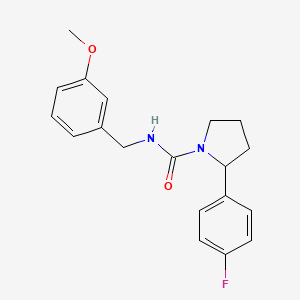 molecular formula C19H21FN2O2 B6033972 2-(4-fluorophenyl)-N-(3-methoxybenzyl)-1-pyrrolidinecarboxamide 