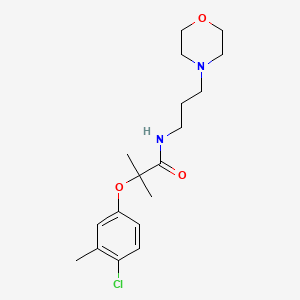 molecular formula C18H27ClN2O3 B6033979 2-(4-chloro-3-methylphenoxy)-2-methyl-N-[3-(4-morpholinyl)propyl]propanamide 