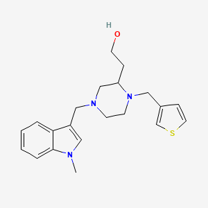 molecular formula C21H27N3OS B6033995 2-[4-[(1-methyl-1H-indol-3-yl)methyl]-1-(3-thienylmethyl)-2-piperazinyl]ethanol 
