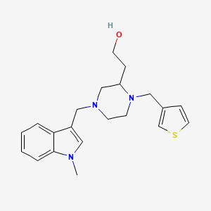 2-[4-[(1-methyl-1H-indol-3-yl)methyl]-1-(3-thienylmethyl)-2-piperazinyl]ethanol