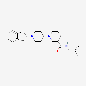 molecular formula C24H35N3O B6033999 1'-(2,3-dihydro-1H-inden-2-yl)-N-(2-methyl-2-propen-1-yl)-1,4'-bipiperidine-3-carboxamide 