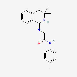 molecular formula C20H23N3O B6034005 N~2~-(3,3-dimethyl-3,4-dihydro-1-isoquinolinyl)-N~1~-(4-methylphenyl)glycinamide 