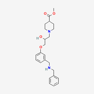 molecular formula C24H32N2O4 B6034015 methyl 1-(3-{3-[(benzylamino)methyl]phenoxy}-2-hydroxypropyl)-4-piperidinecarboxylate 