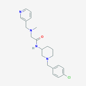 molecular formula C21H27ClN4O B6034017 N~1~-[1-(4-chlorobenzyl)-3-piperidinyl]-N~2~-methyl-N~2~-(3-pyridinylmethyl)glycinamide 