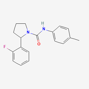 molecular formula C18H19FN2O B6034070 2-(2-fluorophenyl)-N-(4-methylphenyl)-1-pyrrolidinecarboxamide 