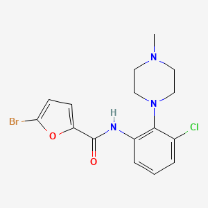 molecular formula C16H17BrClN3O2 B603409 5-bromo-N-[3-chloro-2-(4-methyl-1-piperazinyl)phenyl]-2-furamide CAS No. 1003433-25-7