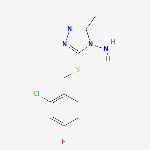 3-[(2-chloro-4-fluorobenzyl)sulfanyl]-5-methyl-4H-1,2,4-triazol-4-amine