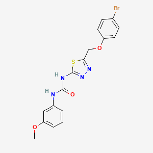 molecular formula C17H15BrN4O3S B6034124 N-{5-[(4-bromophenoxy)methyl]-1,3,4-thiadiazol-2-yl}-N'-(3-methoxyphenyl)urea 