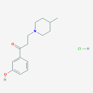 molecular formula C15H22ClNO2 B6034132 1-(3-hydroxyphenyl)-3-(4-methyl-1-piperidinyl)-1-propanone hydrochloride 