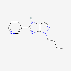 molecular formula C13H15N5 B6034141 1-butyl-5-(3-pyridinyl)-1,4-dihydroimidazo[4,5-c]pyrazole 