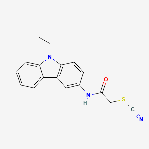 molecular formula C17H15N3OS B603416 2-[(9-ethyl-9H-carbazol-3-yl)amino]-2-oxoethyl thiocyanate CAS No. 1795475-85-2