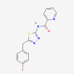 N-[5-(4-fluorobenzyl)-1,3,4-thiadiazol-2-yl]-2-pyridinecarboxamide