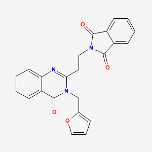 molecular formula C23H17N3O4 B6034170 2-{2-[3-(2-furylmethyl)-4-oxo-3,4-dihydro-2-quinazolinyl]ethyl}-1H-isoindole-1,3(2H)-dione 