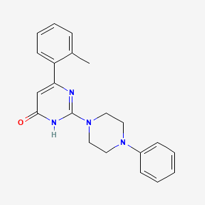 molecular formula C21H22N4O B6034194 6-(2-methylphenyl)-2-(4-phenyl-1-piperazinyl)-4(3H)-pyrimidinone 
